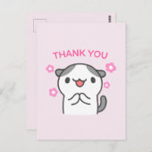 Schattige dank je Cat Kaart (Voorkant / Achterkant)