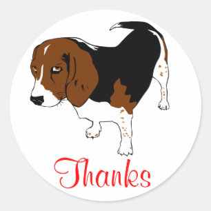 Schattige Dank Je Wel Beagle Puppies Hond Grappige Ronde Sticker
