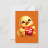 Schattige dank u bericht toevoegen notitiekaartje (Voorkant)