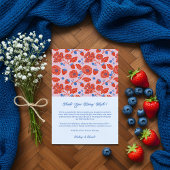 Schattige dank u Berry veel Berry Sweet Baby showe Bedankkaart