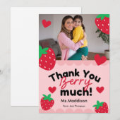 Schattige dank u Berry veel Wenskaart Feestdagenkaart (Voorkant / Achterkant)