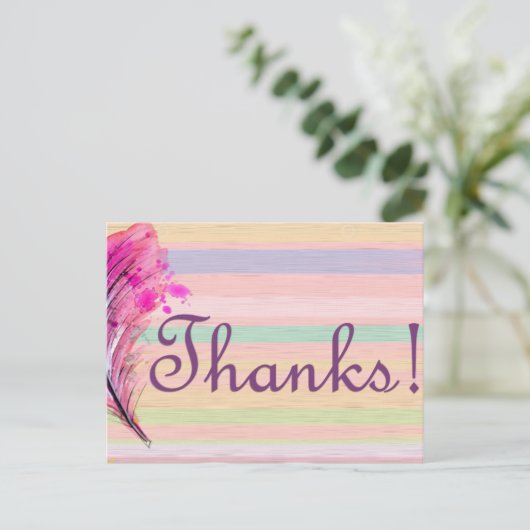 Schattige  dank u briefkaart (Staand voorkant)