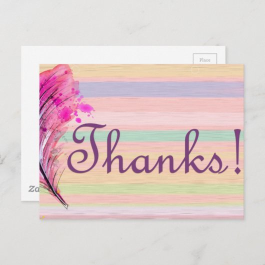 Schattige  dank u briefkaart (Voorkant / Achterkant)