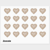 SCHATTIGE DANK U HART SEAL modern plain eco kraft Sticker (Vel)