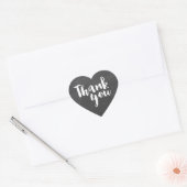 SCHATTIGE DANK U HART SEAL modern script krijtbord Hart Sticker (Envelop)