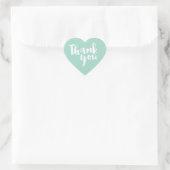 SCHATTIGE DANK U HART SEAL modern script mint wit Hart Sticker (Tas)