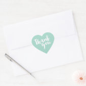 SCHATTIGE DANK U HART SEAL modern script mint wit Sticker (Envelop)