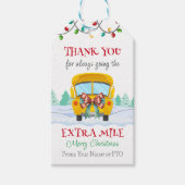Schattige Dank u Kerstmis Bus Driver Gift Label Cadeaulabel (Voorkant)