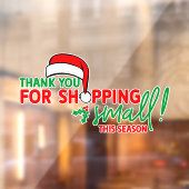 Schattige dank u Kerstwinkel Raamsticker (Vel 2)