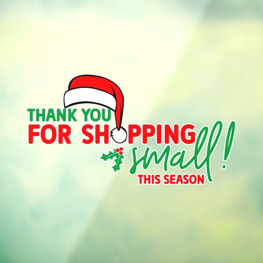 Schattige dank u Kerstwinkel Raamsticker (Vel 3)