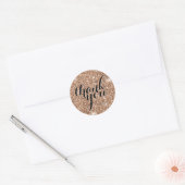 SCHATTIGE DANK U moderne eenvoudige glitter koper Ronde Sticker (Envelop)