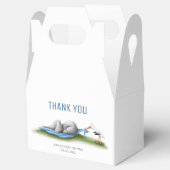 Schattige dank u olifant Baby shower Bedankdoosjes (Geopend)
