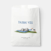 Schattige dank u olifant Baby shower Bedankzakje (Voorkant)