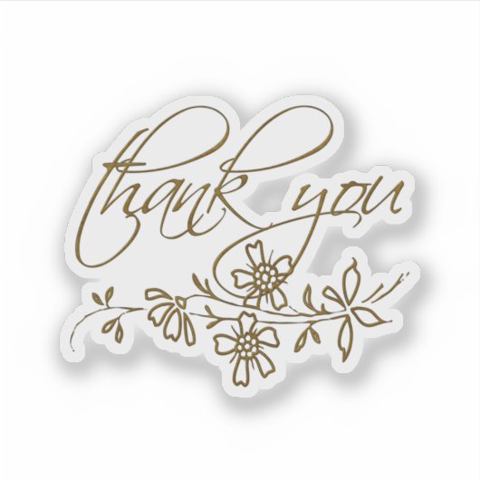 Schattige Dank u Sticker (Voorkant)