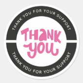 Schattige Dank U Sticker Kleurrijk en Elegant Ontw (Voorkant)