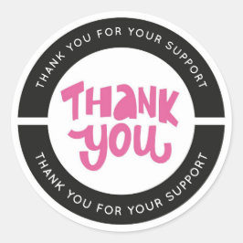 Schattige Dank U Sticker Kleurrijk en Elegant Ontw