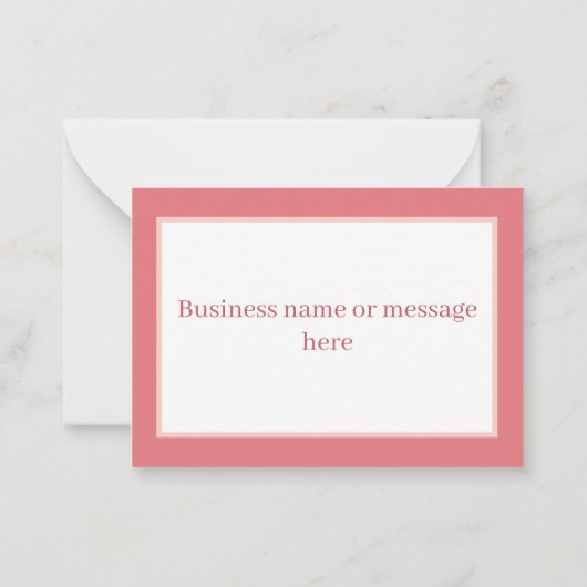 Schattige dank u varken voeg bericht toe notitiekaartje (Achterkant)