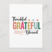 Schattige dankbare gezegende woordkunst briefkaart (Voorkant)