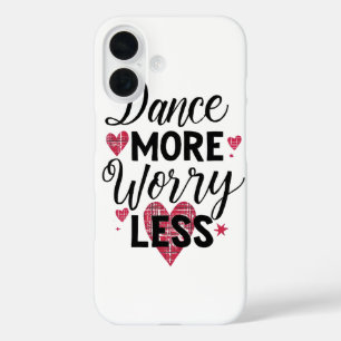 Schattige Dans Meer Zorgen Minder Roze Harten iPhone 16 Hoesje