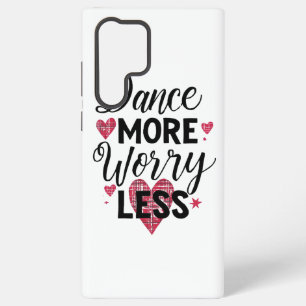 Schattige Dans Meer Zorgen Minder Roze Harten Samsung Galaxy Hoesje