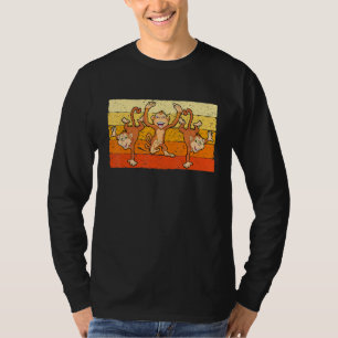 Schattige Dansaap Volwassene Wild Dier 2 T-shirt