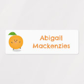 Schattige dansen oranje citrusvruchten gepersonali labels (Design 2)