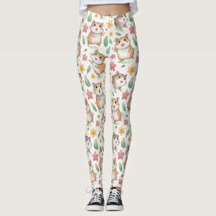 Schattige dansend hamsterpatroon leggings