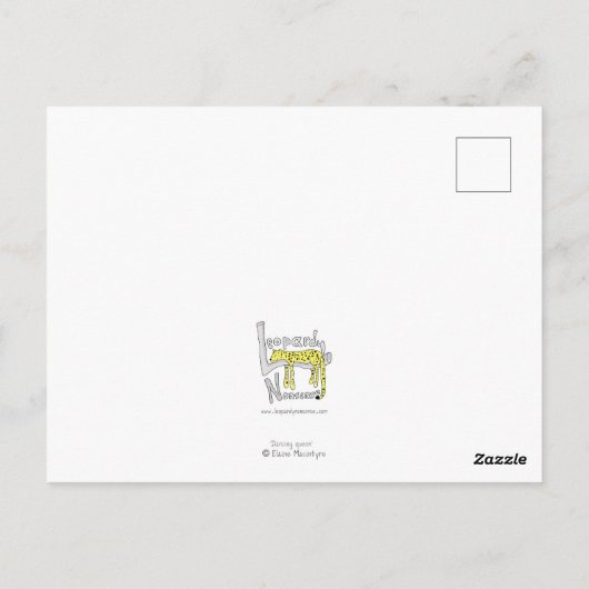 Schattige dansend rood panda briefkaart (Achterkant)