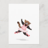 Schattige dansend rood panda briefkaart (Voorkant)