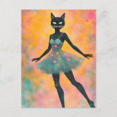 Schattige Dansende Kat Briefkaart (Voorkant)