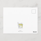 Schattige dansende neushoorn briefkaart (Achterkant)