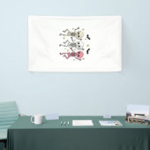 Schattige dansende skeletten voor Halloween Spandoek (Beurs)