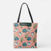 Schattige Dapper Dogs & Hearts  Roze Tote Bag (Achterkant)