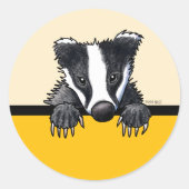 Schattige das ronde sticker (Voorkant)