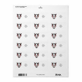 Schattige dassengezicht etiket (Full Sheet)