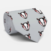 Schattige dassengezicht stropdas (Opgerold)