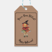 Schattige dat je bent BOOed Halloween Pumpkin Girl Cadeaulabel (Voorkant)
