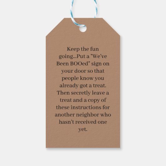 Schattige dat je bent BOOed Halloween Pumpkin Girl Cadeaulabel (Achterkant)