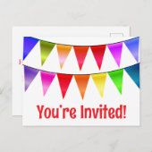 Schattige dat je bent uitgenodigd Happy Birthday b Briefkaart (Voorkant / Achterkant)