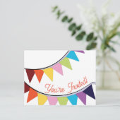 Schattige dat je bent uitgenodigd Happy Birthday b Briefkaart (Staand voorkant)