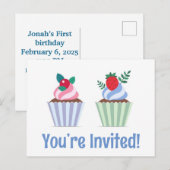 Schattige dat je bent uitgenodigd Happy Birthday b Briefkaart (Voorkant / Achterkant)