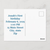 Schattige dat je bent uitgenodigd Happy Birthday b Briefkaart (Achterkant)