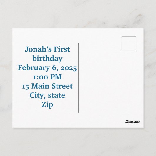 Schattige dat je bent uitgenodigd Happy Birthday b Briefkaart (Achterkant)