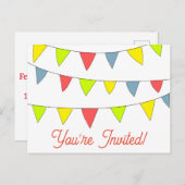 Schattige dat je bent uitgenodigd Happy Birthday b Briefkaart (Voorkant / Achterkant)