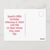 Schattige dat je bent uitgenodigd Happy Birthday b Briefkaart (Achterkant)