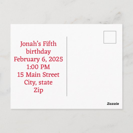 Schattige dat je bent uitgenodigd Happy Birthday b Briefkaart (Achterkant)