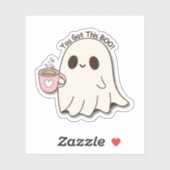 Schattige dat je dit boek hebt! Halloween Ghost Cu Sticker (Vel)