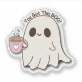 Schattige dat je dit boek hebt! Halloween Ghost Cu Sticker (Voorkant)
