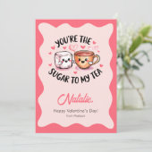 Schattige dat jij de suikerklontjes van mijn Valen Kaart (Staand voorkant)