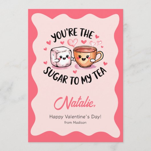 Schattige dat jij de suikerklontjes van mijn Valen Kaart (Voorkant)